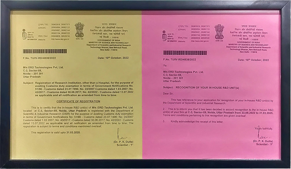 DSIR Registration – In-house R&D Unit (Ministry of Science & Technology)
